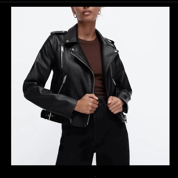 Zara Outerwear Leather Jacket - Picture 3 of 9